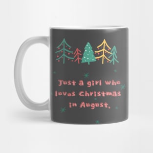just a girl who loves christmas in august Mug